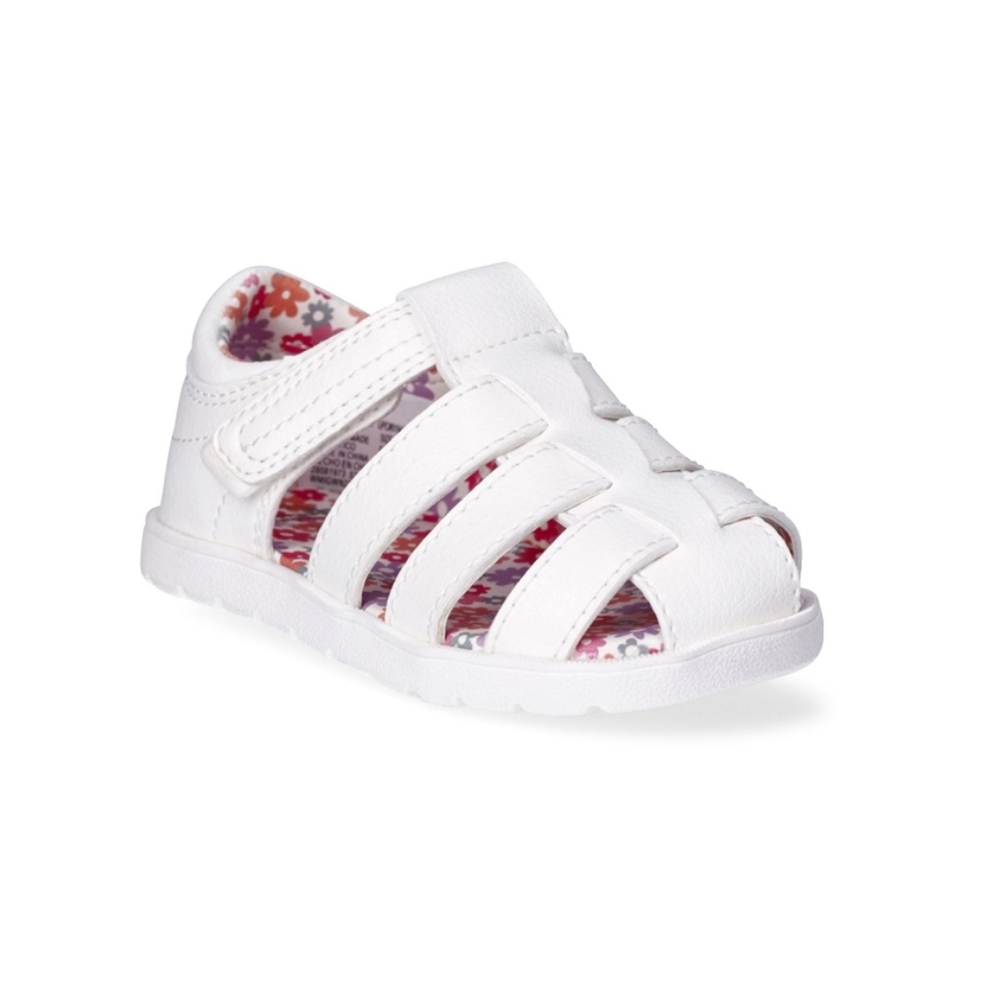 Toddler Girl White Fisherman Sandals